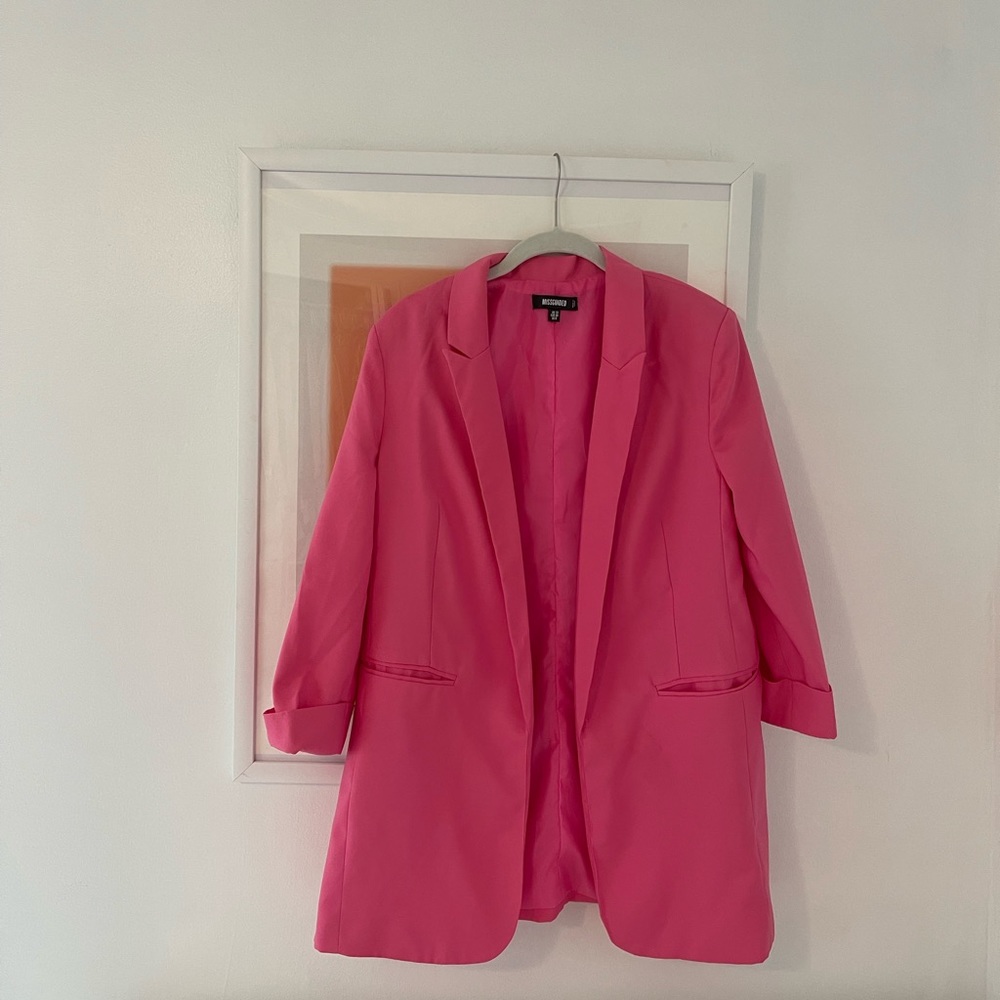 Missguided pink blazer
